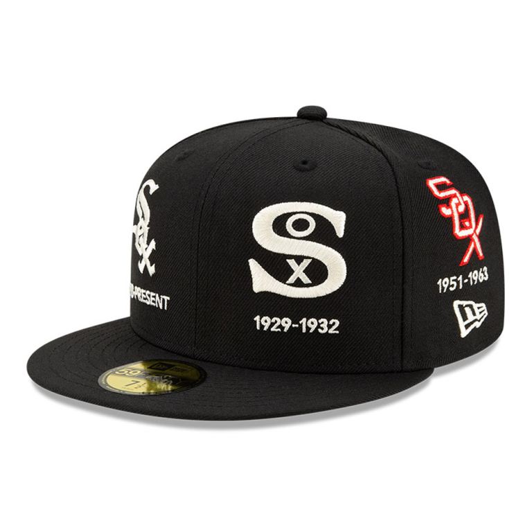 Gorras New Era Mlb Negros - Chicago Sox MLB Logo Progression 59FIFTY 05367OSGZ